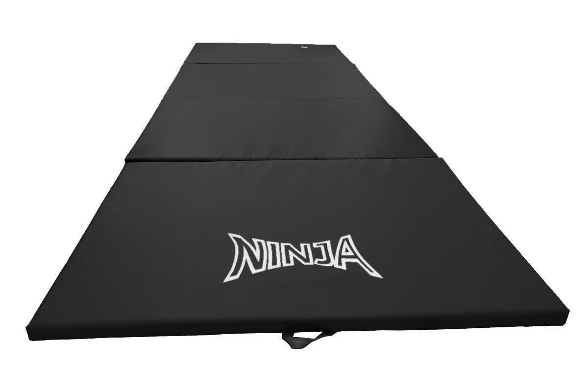 Ninja-Faltmatte-Power - schwarz - 4-teilig - ausgeklappt ergibt die Matte eine Gesamtfläche von 320 x 120 x 4 cm
