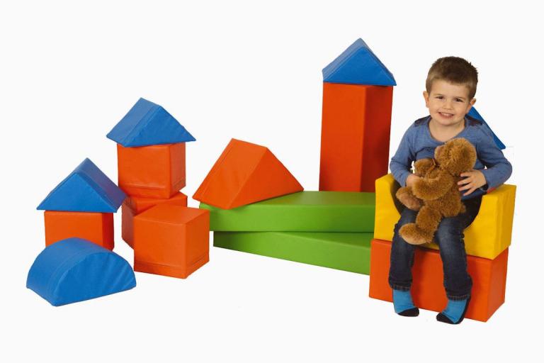 Bausteinsatz-Lukas-Mini - Großbausteine Mini für Kleinkinder bis 2 Jahre