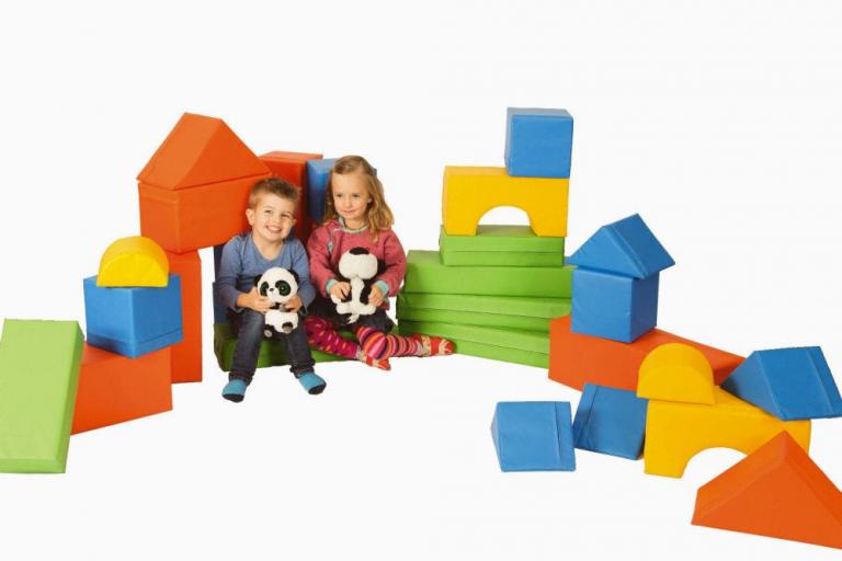 Bausteinsatz-Maja-Mini - Großbausteine Mini für Kleinkinder bis 2 Jahre