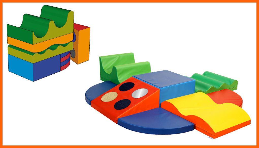 Bausteinsatz-Ruben-Bänfer - Großbausteine Medi werden empfohlen für Kinder zwischen 2 und 4 Jahren