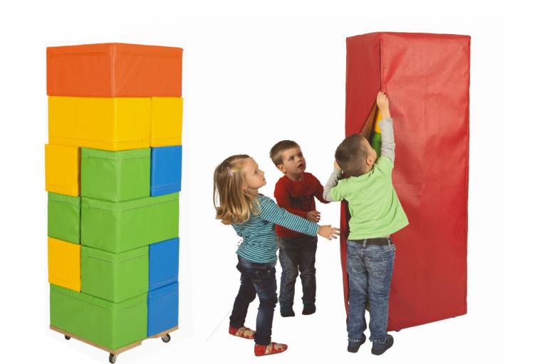 Bausteinsatz-Carlo-Bänfer-Medi - Großbausteine Medi werden empfohlen für Kinder zwischen 2 und 4 Jahren