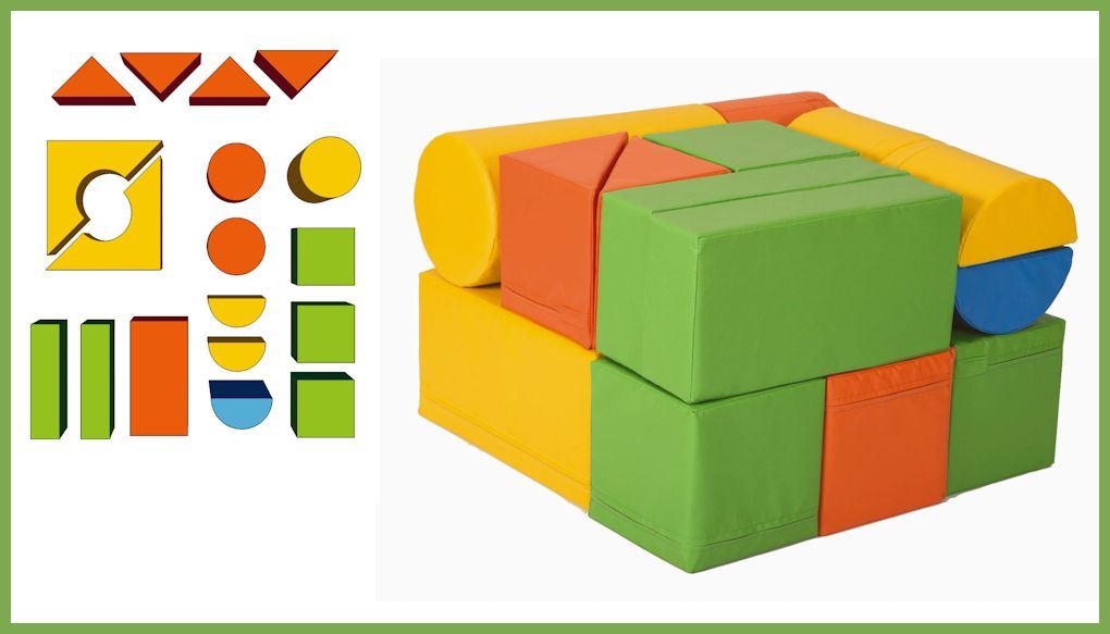 Bausteinsatz-Paula-Medi - Großbausteine Medi werden empfohlen für Kinder zwischen 2 und 4 Jahren