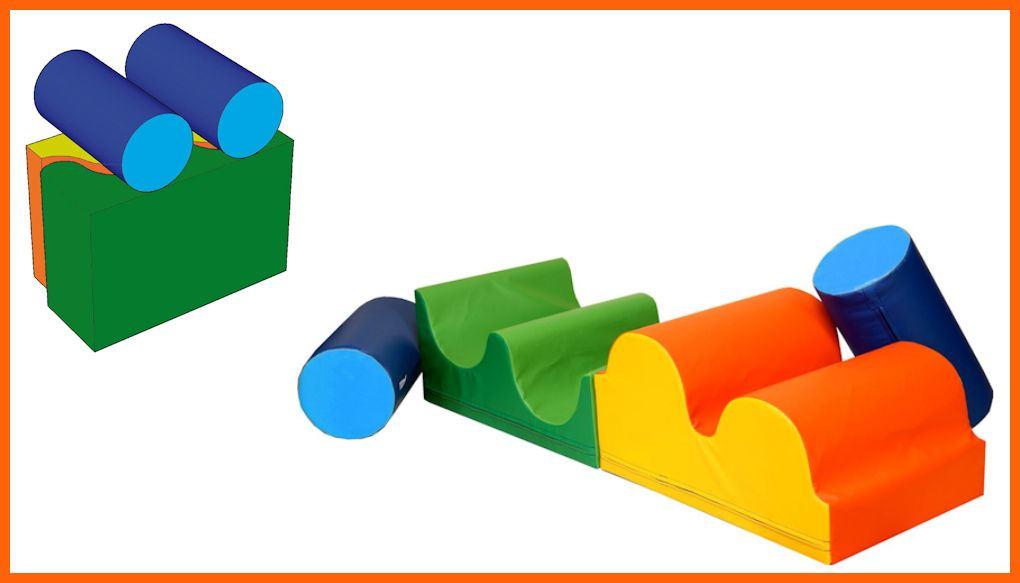 Bausteinsatz-Simon-Medi - Großbausteine Medi werden empfohlen für Kinder zwischen 2 und 4 Jahren