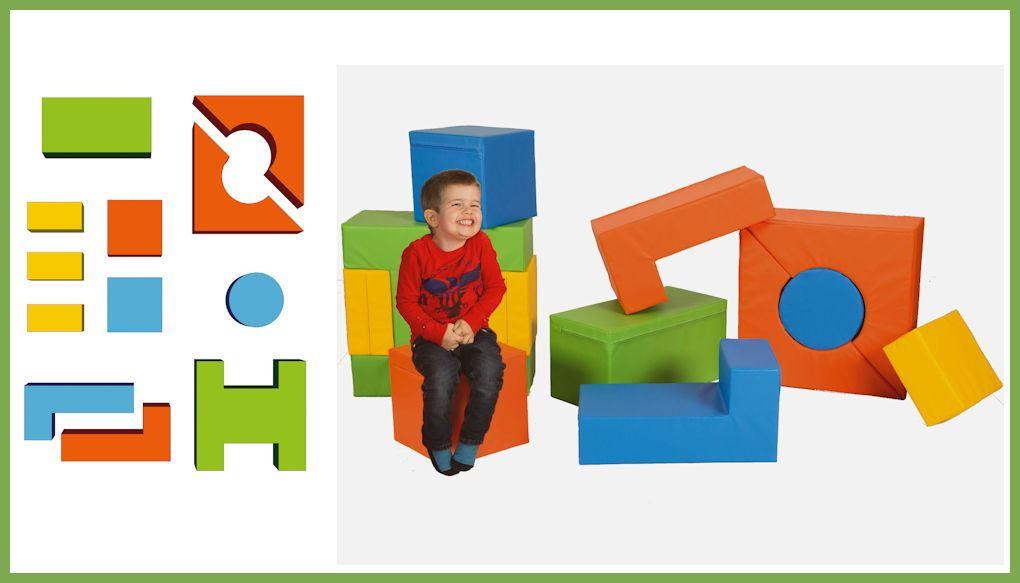 Bausteinsatz-Lutzi-Bänfer - die Großbausteine MAXI für Kinder ab 4 Jahren sind die am meisten verbreiteten Baumodule