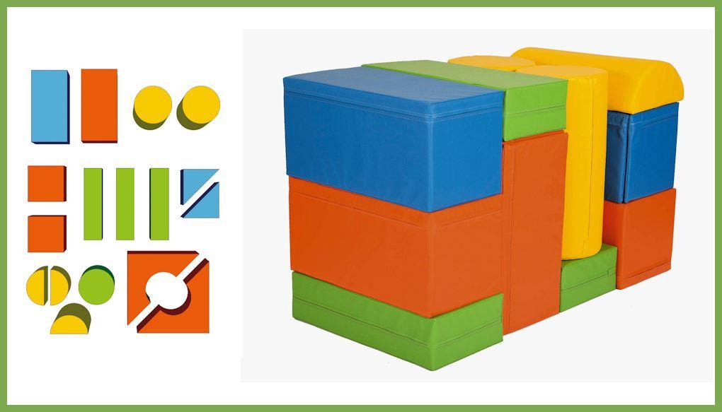 Bausteinsatz-Stuard-Bänfer - die Großbausteine MAXI für Kinder ab 4 Jahren sind die am meisten verbreiteten Baumodule