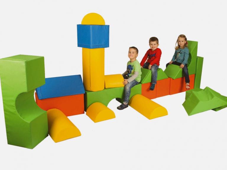 Bausteinsatz-Trixi-Bänfer - die Großbausteine MAXI für Kinder ab 4 Jahren sind die am meisten verbreiteten Baumodule