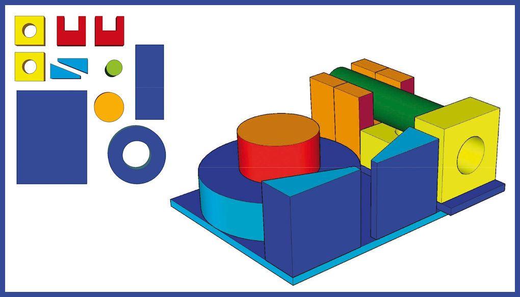 Baumodul-Milo-Maxi - die Großbausteine MAXI für Kinder ab 4 Jahren sind die am meisten verbreiteten Baumodule