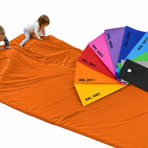 Abenteuermatte-Krabbelmatte-orange - Diese 3 cm starke Kindermatte hat einen flexiblen, weichen Kern