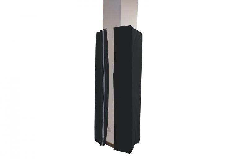 Säulenschutz-rechteckig-schwarz - Sicherheits-Polster zum Verkleiden von quadratischen/rechteckigen Säulen, Trägern, Pfosten, Rohren, Stangen, ...