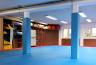 Säulenschutz in Sporthalle - hellblau - Sicherheits-Polster zum Verkleiden von quadratischen/rechteckigen Säulen in Sport-/Turnhallten oder dem Sportplatz