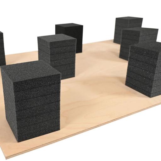 Federelemente-Tumblingbahn - selbstklebende Dämpfungsklötze zum einfachen Anbringen