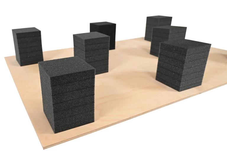 Federelemente-Tumblingbahn - selbstklebende Dämpfungsklötze zum einfachen Anbringen